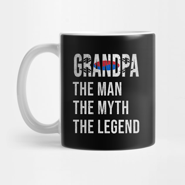 Grand Father South Korean Grandpa The Man The Myth The Legend - Gift for South Korean Dad With Roots From  South Korea by Country Flags